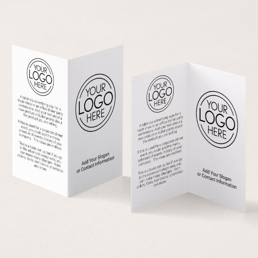 ロゴのビジネス製品テーブル広告の追加 (内部&外部)