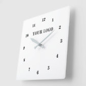 ロゴのビジネス・オフィスのパーソナライズされたプロモーション スクエア壁時計 (傾斜)