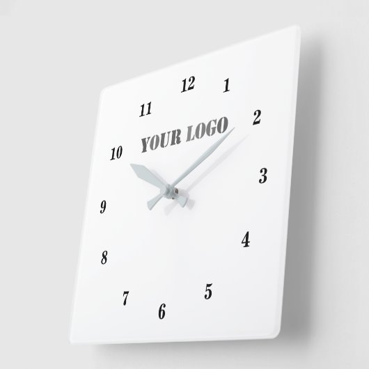 ロゴのビジネス・オフィスのパーソナライズされたプロモーション スクエア壁時計 (傾斜)