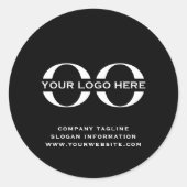 ロゴのプロモーションスタンプを追加する ラウンドシール (正面)