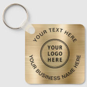 ロゴのプロモーション金ゴールド キーホルダー (正面)