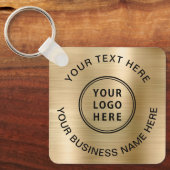 ロゴのプロモーション金ゴールド キーホルダー (正面)