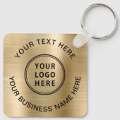 ロゴのプロモーション金ゴールド キーホルダー (裏面)