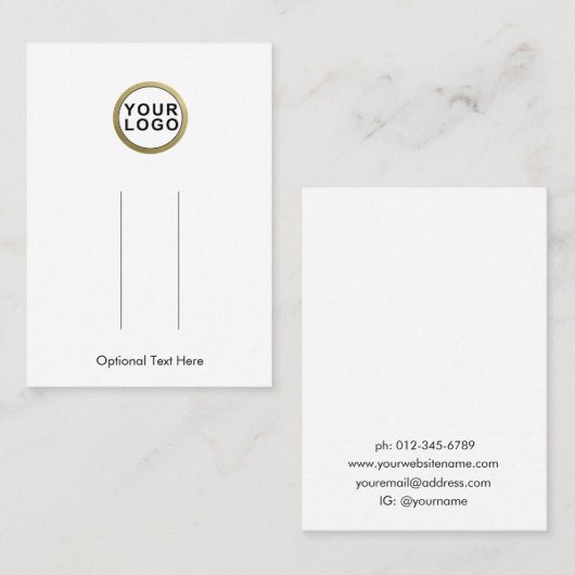 ロゴのヘアクリップに名刺を表示 名刺 (正面/裏面)