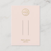 ロゴのヘアクリップの追加バレット表示赤面 名刺 (正面)