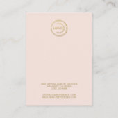 ロゴのヘアクリップの追加バレット表示赤面 名刺 (裏面)