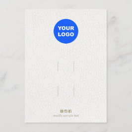 ロゴのヘアクリップアクセサリーホワイトレザーディスプレイ エンクロージャーカード