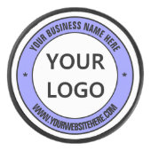 ロゴのホッケーパックの例(カスタム文字) アイスホッケーパック (正面)