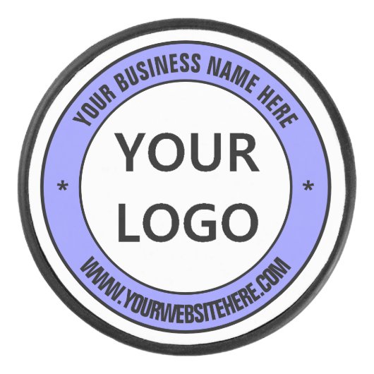 ロゴのホッケーパックの例(カスタム文字) アイスホッケーパック (正面)