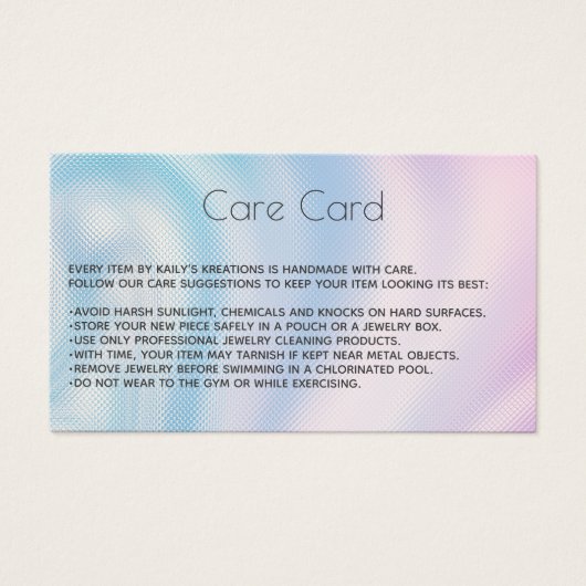 ロゴのホログラフィックジュエリー気にカードの追加 (正面)