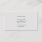 ロゴのミニマリストグレープロフェッショナル名刺 コーリングカード (裏面)