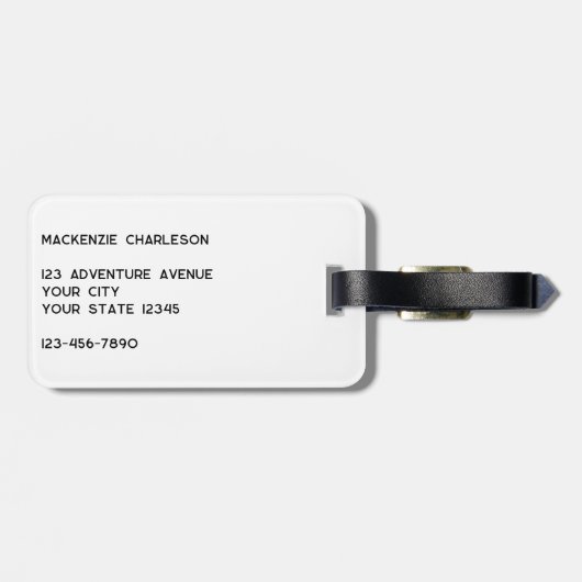 ロゴのミニマリスト事業 ラゲッジタグ (裏面横)