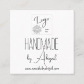 ロゴのミニマリスト手作り名刺 スクエア名刺 (正面)