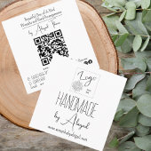 ロゴのミニマリスト手作り名刺 スクエア名刺