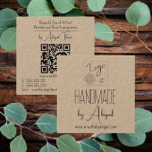 ロゴのミニマリスト手作り名刺 スクエア名刺