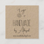 ロゴのミニマリスト手作り名刺 スクエア名刺 (正面)