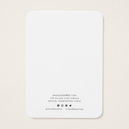 ロゴのミニマルなイヤリングディスプレイカードの追加 (裏面)