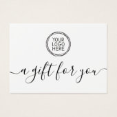 ロゴのミニマルなギフト証明書を追加する (正面)