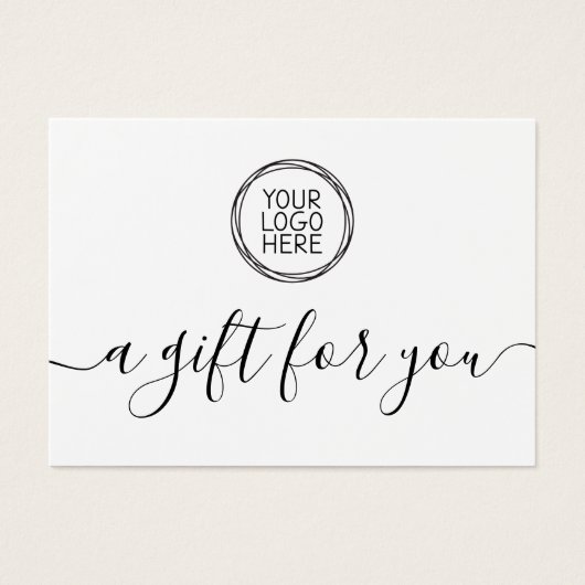 ロゴのミニマルなギフト証明書を追加する (正面)