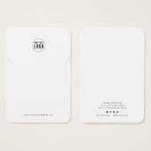 ロゴのミニマルなネックレスディスプレイカードの追加 (正面&裏面)