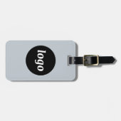 ロゴのミニマルなプロモーションブルービジネスブランディング ラゲッジタグ (正面横)