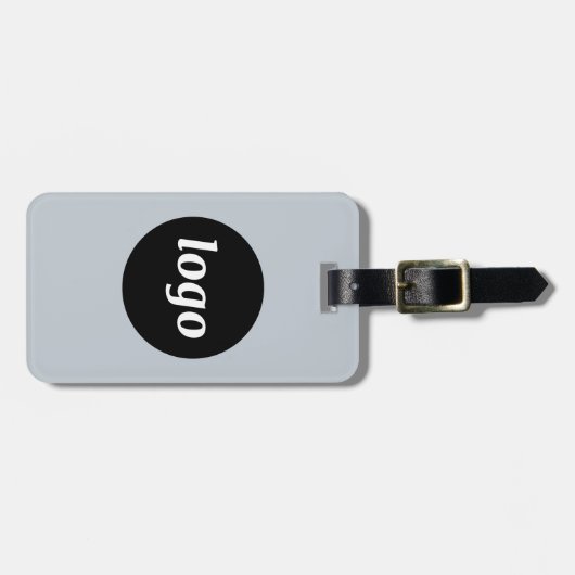 ロゴのミニマルなプロモーションブルービジネスブランディング ラゲッジタグ (正面横)