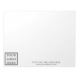 ロゴのミニマルな白黒ビジネスの追加 ノートパッド