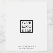 ロゴのミニマルな白黒ビジネスの追加 ワインラベル (シングルラベル)