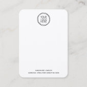 ロゴのミニマルジュエリー表示カード コーリングカード (正面)