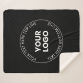 ロゴのミニマルスタイル シェルパブランケット (正面(横))