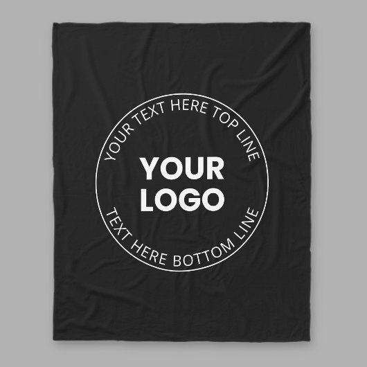 ロゴのミニマルスタイル フリースブランケット