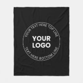 ロゴのミニマルスタイル フリースブランケット (正面)