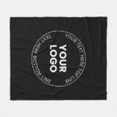 ロゴのミニマルスタイル フリースブランケット (正面(横))