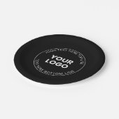 ロゴのミニマルスタイル ペーパープレート (アングル)