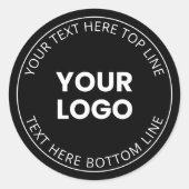 ロゴのミニマルスタイル ラウンドシール (正面)