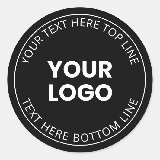 ロゴのミニマルスタイル ラウンドシール (正面)