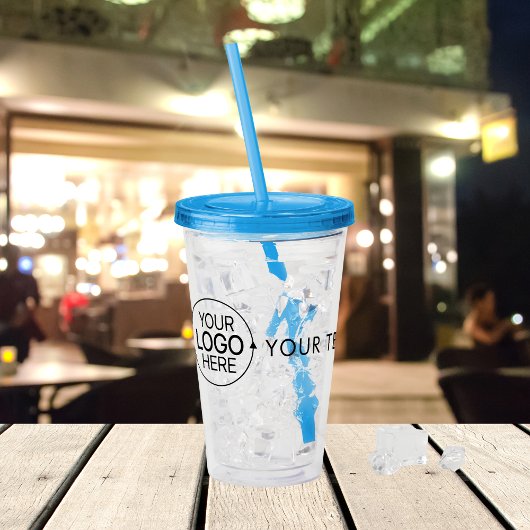 ロゴのミニマルタイポグラフィの追加 アクリルタンブラー