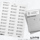 ロゴのミニマルモダンデザイン差出人住所 ラベル