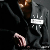 ロゴのミニマルモダンデザイン 名札