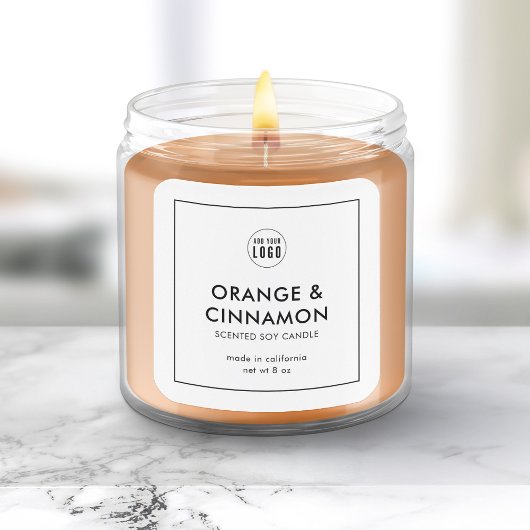 ロゴのミニマルモダンム製品ラベルの追加 スクエアシール