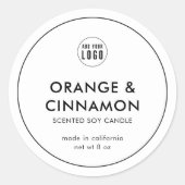 ロゴのミニマルモダンム製品ラベルの追加 ラウンドシール (正面)