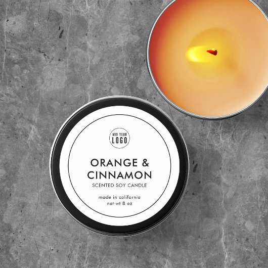 ロゴのミニマルモダンム製品ラベルの追加 ラウンドシール