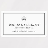 ロゴのミニマルモダンム製品ラベルの追加 ラベル (デザイン1)