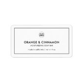 ロゴのミニマルモダンム製品ラベルの追加 ラベル (正面)