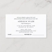 ロゴのミニマルモダンリストのシンプル追加 紹介カード (裏面)