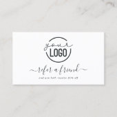 ロゴのミニマルモダンリストのシンプル追加 紹介カード (正面)