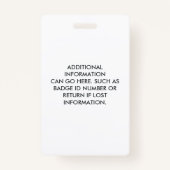 ロゴのミニマルモダンリストフォト白IDの追加 バッジ (裏面)