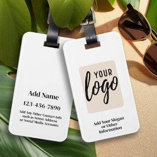 ロゴのミニマルモダンリストプロフェッショナル白の追加 ラゲッジタグ