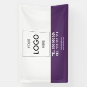 ロゴのミニマルモダンリスト 横断幕 (縦)