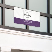 ロゴのミニマルモダンリスト 横断幕 (ビルの外側)